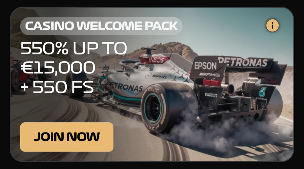 spinformula casinopakket van 550 tot 15 000 plus 550 spins